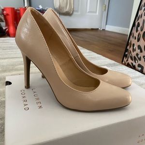 Patent Leather Heels - Nude